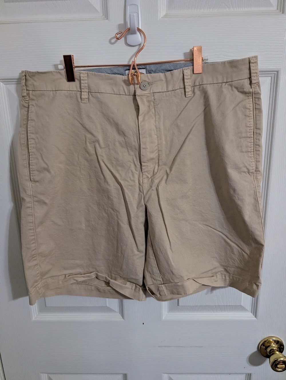 Orvis Mens Shorts Beige Tan Khaki Cotton Size 38 Outdoor Hiking - Picture 1 of 5